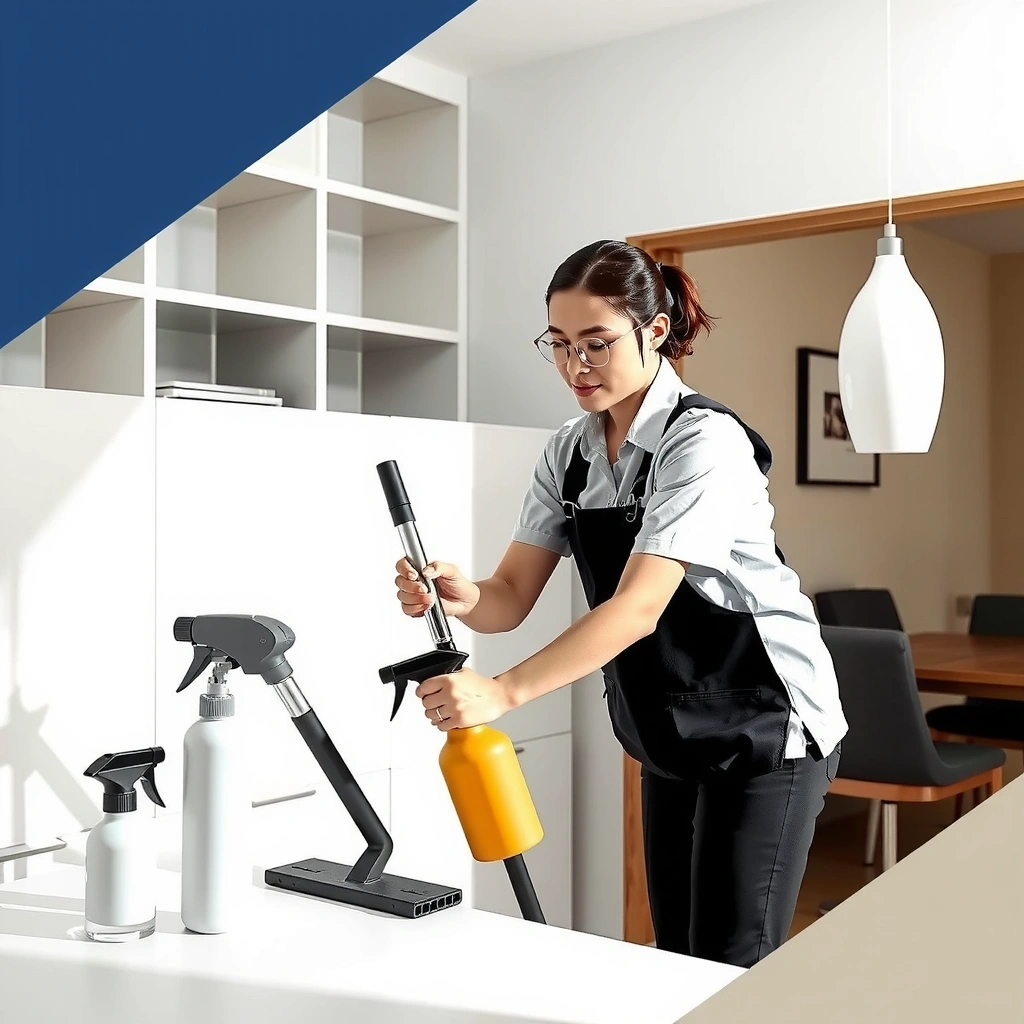 Professional cleaning in action