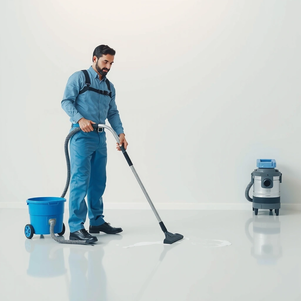 Deep cleaning service showing intensive cleaning process