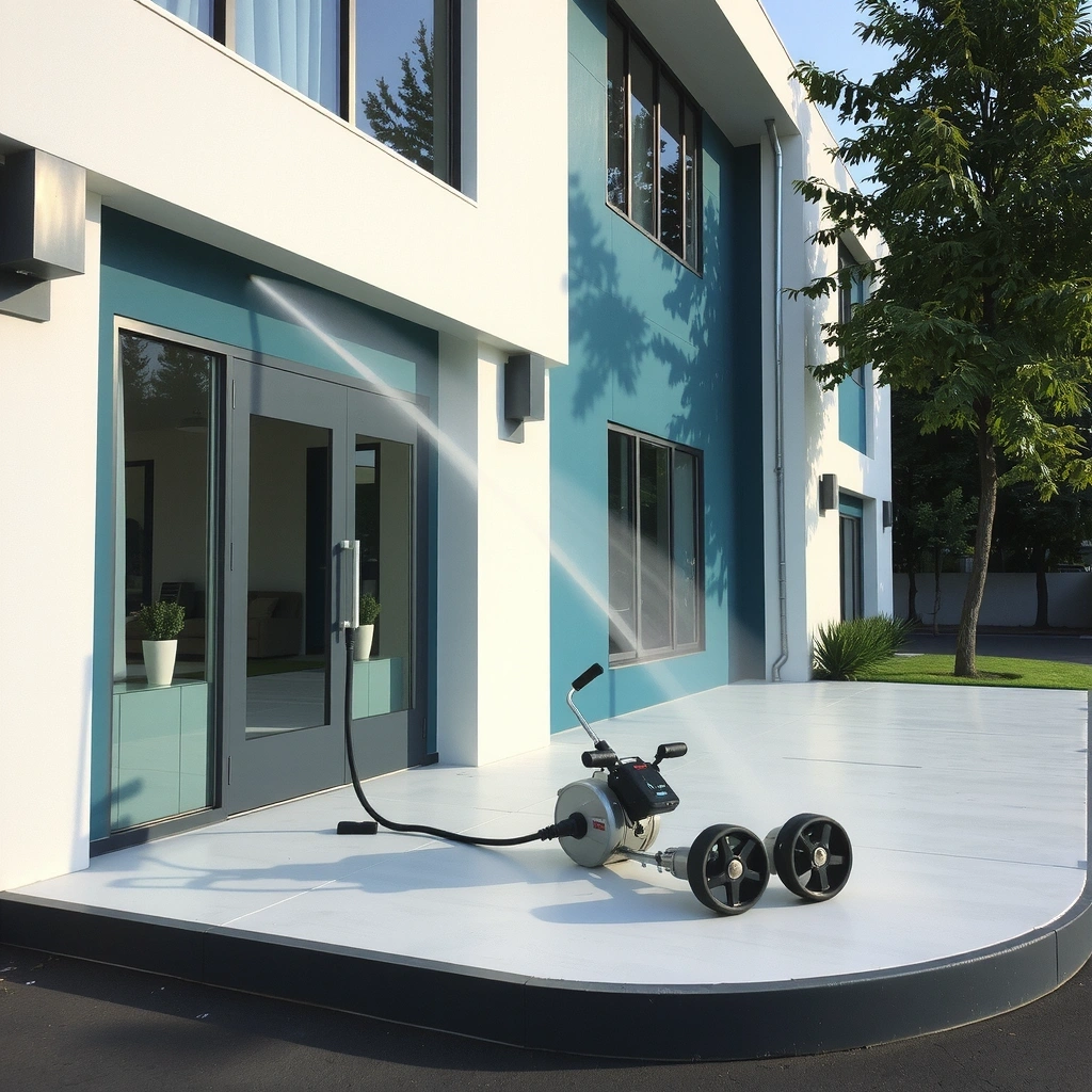 Pressure washing service for exterior surfaces and building maintenance