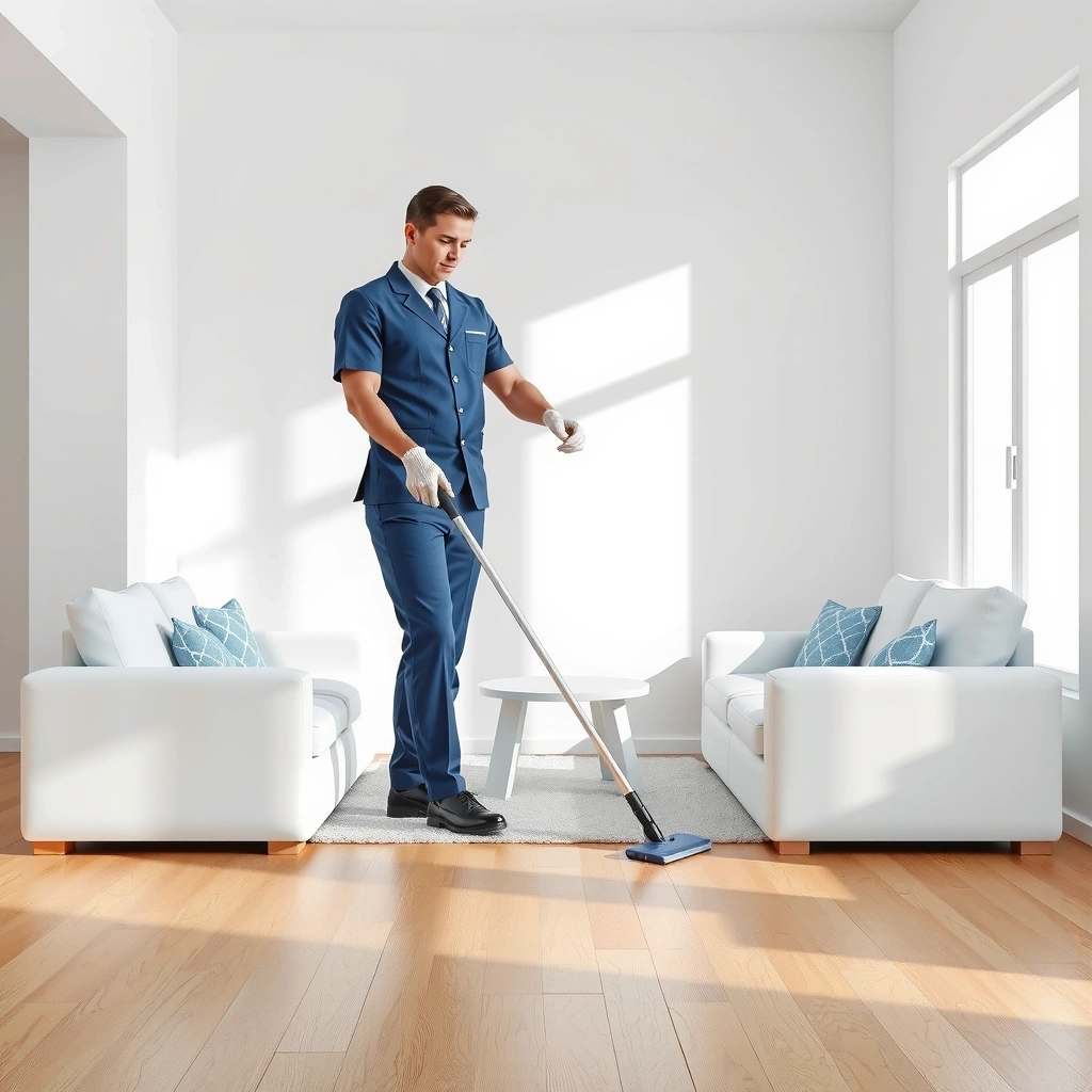 Professional house cleaning service with modern equipment
